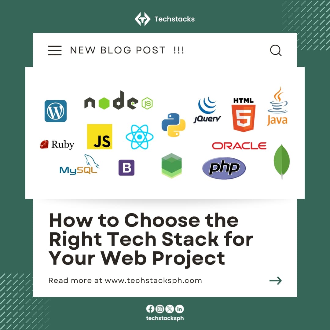 How to Choose the Right Tech Stack for Your Web Project banner image